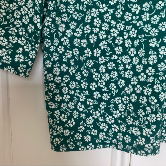 H&M Dark Green Floral Drawstring Top - Picture 12 of 15
